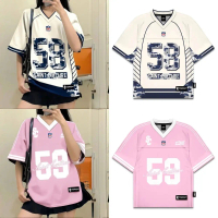 Áo thi đấu NFL phong cách Y2K Blokecore, thiết kế văn hóa Saint & xanh dương, size ngoại cỡ, có thể 