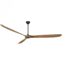 220v DC Motor 88 Inch Intelligent Remote Control Large-sized Wooden Ceiling Fan