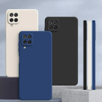 Casing Samsung A22 4G M32 4G, sarung telefon warna pepejal, macaroon, penutup pelindung kalis kejuta