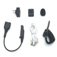 Motocycle Bike Handsfree Bluetooth PTT Earpiece Wireless Headphone Headset for BaoFeng UV-82 UV-5R 888S UV-9R Plug GT-3W