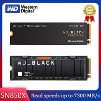 WD BLACK SN850X 1TB 2TB NVMe Internal Gaming SSD Solid State Drive with Heatsink Works with Playstation 5 Gen4 PCIe M.2 2280