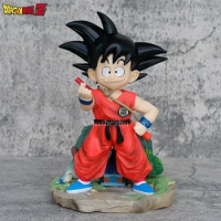 Dragon Ball Goku Childhood Son Goku 19cm Action Anime Figure Training Yeah Pvc Statue Model Collection Toy Ornamen Birthday Gift