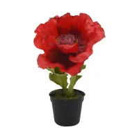 Arthome 20 Cm Bunga Artifisial Poppy Dengan Pot