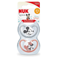 จัดส่งที่รวดเร็ว NUK Space Soother Disney Mickey Mouse (0-6 Month) Twin Pack