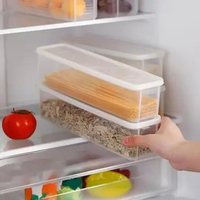 Toples Panjang Putih Makanan Food Container Box Kulkas