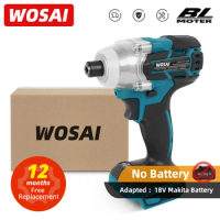 WOSAI MT-Series 20V Cordless Electric Screwdriver Speed Brushless Impact Wrench Rechargable Drill Driver for Makita Battery