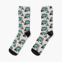 Blue and green fish Socks socks for christmas funny gift Ladies Socks Men's