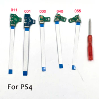 Free Ship For Playstation 4 PS4 Pro Slim Controller Charging Socket Port Circuit Board with 12 14 Pin Power Flex Ribbon Cable