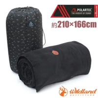 【荒野 WildLand】軍規 Polartec 抗靜電5合1睡毯(約210×166cm僅871g)P2028-54 黑