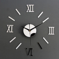 3D Acrylic Mirror Wall Clock DIY Stickers Still Life Clocks Living Room Clocks Home Decoration Modern Quartz Watch
