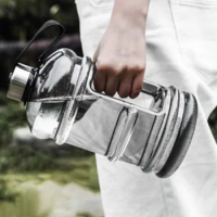 2000ml Large Capacity Sports Water Bottle With Handle Travel Kettle Summer Fitness Cup Outdoor Ton Barrel Big Belly