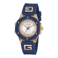 JAM TANGAN WANITA GUESS GW0555L4 ROSEGOLD BLUE RUBBER ORIGINAL