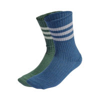 ADIDAS 男中筒襪-兩雙入-兩色 襪子 長襪 訓練 運動 愛迪達 HN9492 藍綠