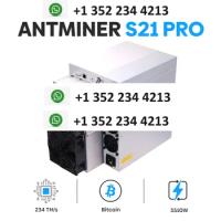 NEW Bitmain Antminer S21 Pro (234Th) NEW BITMAIN ANTMINER S21 PRO (234TH / 3510W) Bitcoin Miner
