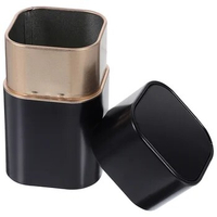 Tea Tin Canister Airtight Lids Chinese Tea Storage Tins Empty Square Canisters Food Container