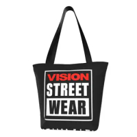 Custom Vision Street Wear Shopping Canvas Bags Women Recycling Grocery Shopper Tote Bags