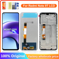 6.53" Original For Xiaomi Redmi Note 9T LCD Display Touch Screen Digitizer Assembly For Redmi Note9T J22 lcd with frame