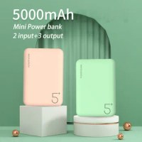 5000mAh Portable Powerbank Dual USB Output Silm External Battery Phone Charger Type C Power Bank For iPhone Xiaomi Mi Power bank