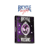 ไพ่ Bicycle Disney Villains  Purple Edition (แท้) การ์ดสะสม อุปกรณ์มายากล