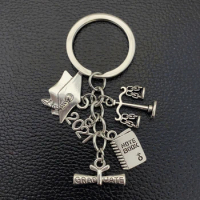 New personality fashion Dropshipping Metal Graduation Cap Diploma Keychain Accessories School Jewelry Gift for Students