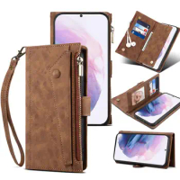 Wallet Hand Bag Case For Samsung Galaxy S21+ S20 Ultra Lite Multifunction Flip Leather Cover For S20+ S21FE S20FE S21 Fundas