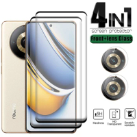 4-in-1 For Realme 11 Pro Plus Glass OPPO Realme 11 Pro Plus Phone Film Curved Screen Protector Realme 11 10 Pro Plus Lens Glass