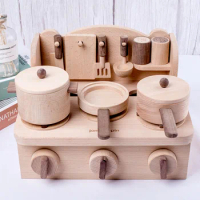 Little girl wooden children play every kitchen toys wholesale 3 years old wooden