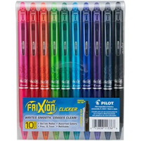 Refillable &amp; Retractable Gel Ink Pens &amp; FriXion Clicker Erasable, Refillable &amp; Retractable Gel Ink Pens,Assorted Color Inks