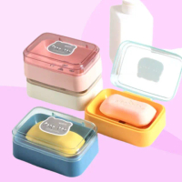 【SW】2入 帶蓋瀝水香皂盒 肥皂盒(肥皂架 瀝水架 香皂盒 皂盒)