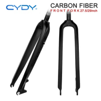 CYDY Carbon Fork Support 27.5 29 size Bicycle Fork Road MTB Bike Front Fork 29er T800 Full Carbon 3K fiber suspension parts