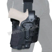 Tactical Gun Holster Set w/ leg Platform Hunting Right Left Hand Use Drop Leg Hoster for GL 17 19 / 1911 / M92 M9 Hunting Party