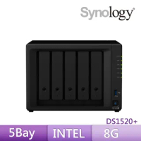 【Synology 群暉科技】DS1520+ 5Bay 網路儲存伺服器