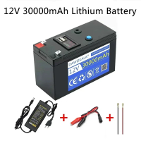 12V lithium Battery 30Ah 18650 Rechargeable  for solar energy electric vehicle LED lights battery 12
