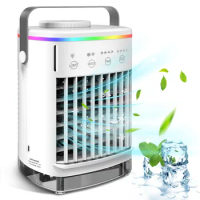 USB electric fan refrigeration air conditioning d small air cooler portable mobile humidification table water cooling