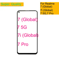 For OPPO Realme 7 5G 7i Global Touch Screen Front Outer Glass Panel Lens For Realme 7 Pro LCD Front Glass With OCA