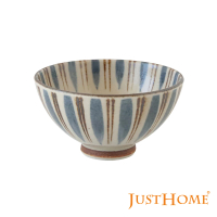 【Just Home】日本製美濃燒陶瓷4.6吋飯碗270ml-青十草(京茶碗)