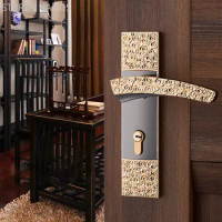 Light Luxury Home Silent Safety Door Locks High Quality Door Handle Lock Zinc Alloy Interior Mute Lockset Hardware Accessories