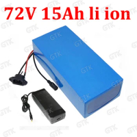 GTK 72v lithium battery 72v 15Ah li ion electric battery 30A BMS 20S 72V for 2000w electric scooter kit bike bicycle + Charger