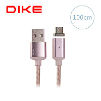 DIKE 磁吸充電線1M 附Micro USB接頭/玫瑰金 DLM210RG
