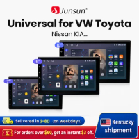 Junsun V1 AI Voice Wireless CarPlay Android Auto Radio Universal for VW Volkswagen Nissan Toyota Hyundai 4G Car Multimedia GPS