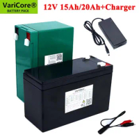 12V 15Ah 20Ah 18650 lithium battery pack built-in 10A 20A sprayer surveillance camera backup power solar battery +12.6V Charger
