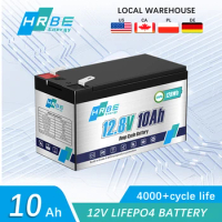 12V 10Ah Lithium LiFePO4 Battery,4000+ Cycles Lithium Iron Phosphate Rechargeable Battery,Built-in 10A BMS,for UPS, Lighting,Toy
