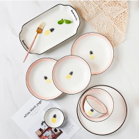 陶瓷飯碗單個家用套裝餐具ins風大湯碗碟盤子創意個性一人食網紅 青木鋪子