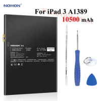 Nohon Battery For iPad 3 4 A1389 10500mAh 3RD A1403 A1416 A1430 A1430 A1433 A1458 iPad3 iPad4 Bateria For Apple iPad 3 4 Battery