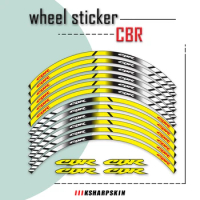 Motorcycle wheel stickers and decals moto tire rim film border reflective sticker For HONDA CBR cbr 650r 1000r 650f 500r 17 inch