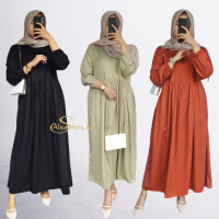 SHAFA MIDI DRESS BUSUI DAN NONBUSUI // SIMPLE WARNA PASTEL BUSUI DAN NONBUSUI
