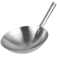 Wok Pan Griddle Frying Pan For Electric Stove Camping With Handles Heavy Duty Woks Induction