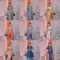 Set skirt ruby silk high-class Dada 40-42 inch Pinggang 40 inch Skirt panjang 34 inch (85cm)
