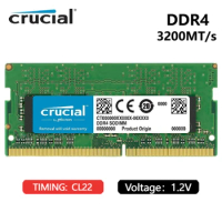 Crucial RAM 8GB Single Rank DDR4 3200 MHz (PC4-25600) CL22 SR X8 Unbuffered SODIMM 260-Pin 16GB 32GB Laptop Memory