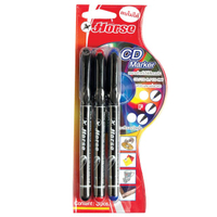 ปากกาเขียนแผ่นซีดีลบไม่ได้ F ตราม้า H-52F (แพ็ค 3 สี)